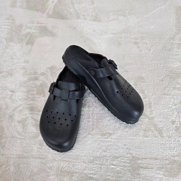 Skechers Luxe Foam Size 6 Cali Breeze 2.0 Slip On Adjustable Buckle Black - Picture 1 of 6